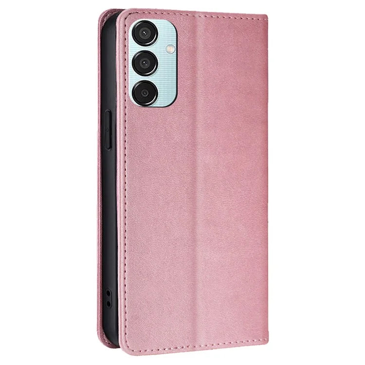 For Samsung Galaxy M15 5G Case PU Leather Calf Texture Phone Wallet Cover