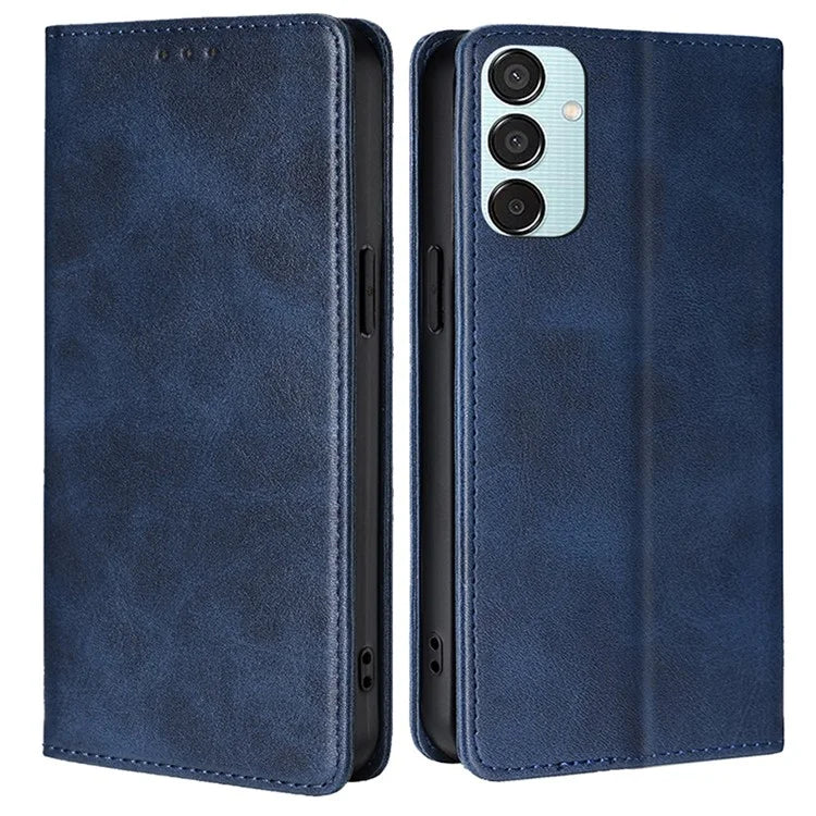 For Samsung Galaxy M15 5G Case PU Leather Calf Texture Phone Wallet Cover