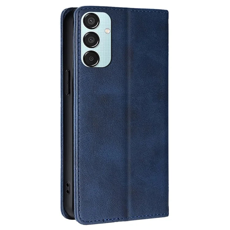 For Samsung Galaxy M15 5G Case PU Leather Calf Texture Phone Wallet Cover