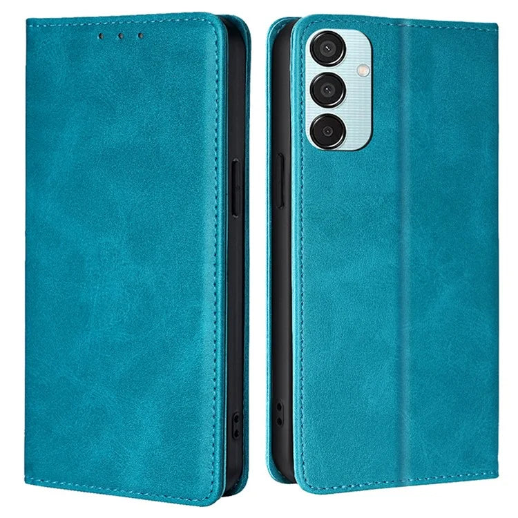 For Samsung Galaxy M15 5G Case PU Leather Calf Texture Phone Wallet Cover