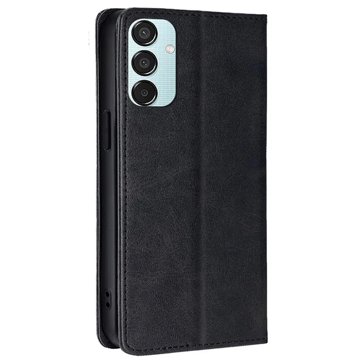 For Samsung Galaxy M15 5G Case PU Leather Calf Texture Phone Wallet Cover