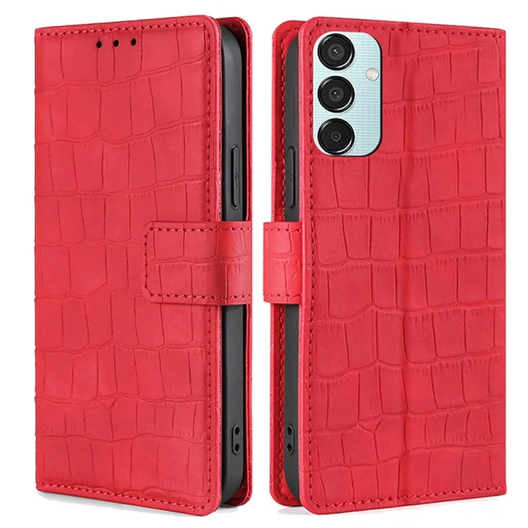 For Samsung Galaxy M15 5G Case Crocodile Texture Leather Wallet Phone Cover