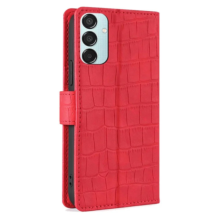 For Samsung Galaxy M15 5G Case Crocodile Texture Leather Wallet Phone Cover