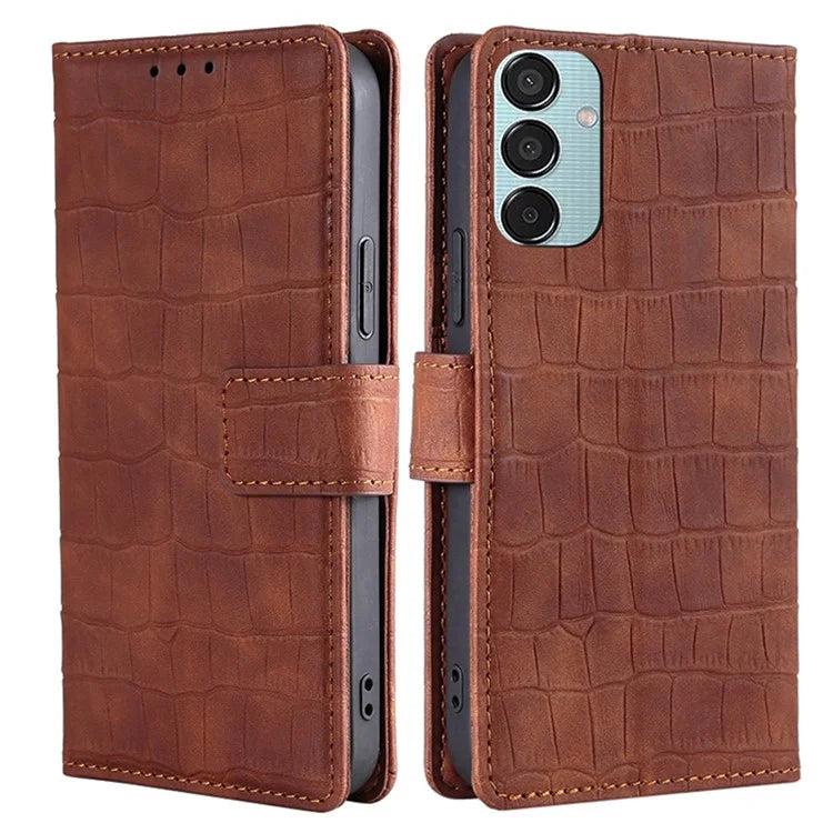 For Samsung Galaxy M15 5G Case Crocodile Texture Leather Wallet Phone Cover