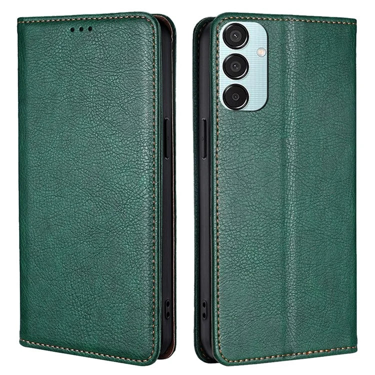 For Samsung Galaxy M15 5G Magnetic Closure Wallet Case Leather Phone Cover