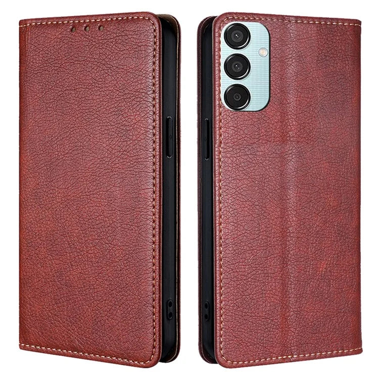 For Samsung Galaxy M15 5G Magnetic Closure Wallet Case Leather Phone Cover