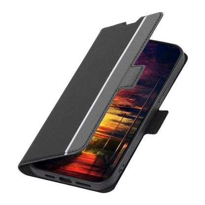 For Samsung Galaxy M15 5G Case PU Leather Phone Shell Twill Texture Card Slots Cover