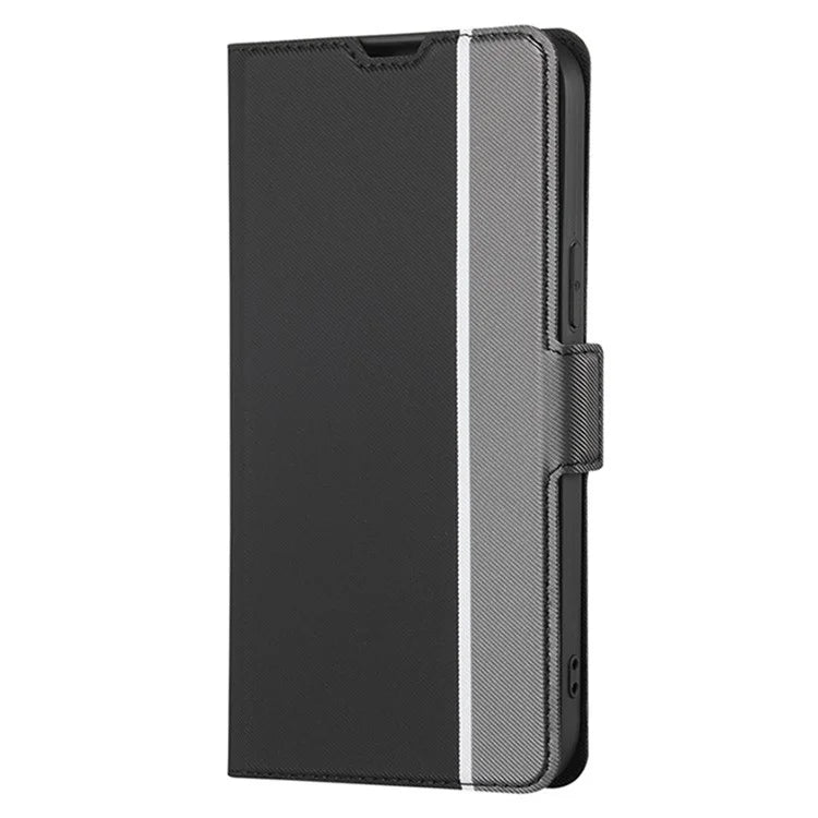 For Samsung Galaxy M15 5G Case PU Leather Phone Shell Twill Texture Card Slots Cover