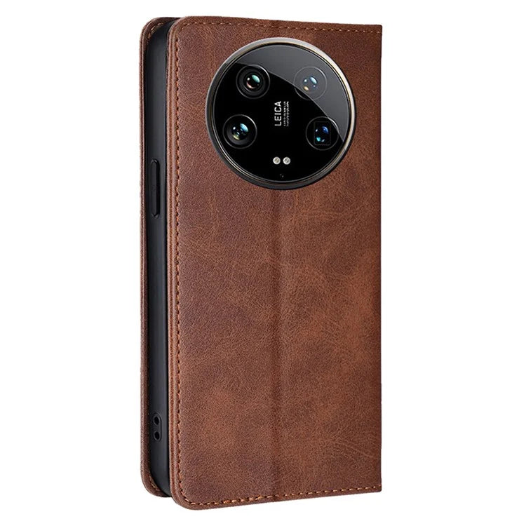 For Xiaomi 14 Ultra Case Calf Texture PU Leather Wallet Phone Cover