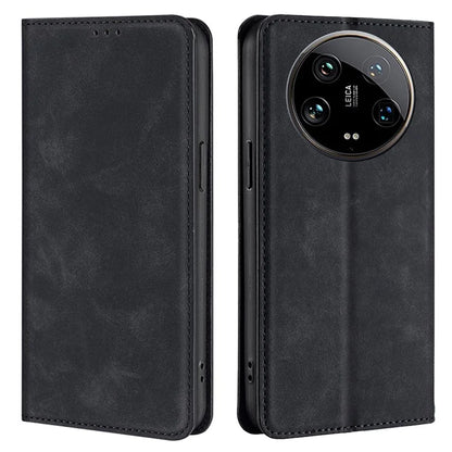 For Xiaomi 14 Ultra Case Skin Feeling PU Leather Phone Cover with Card Slots