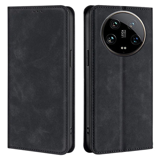 For Xiaomi 14 Ultra Case Skin Feeling PU Leather Phone Cover with Card Slots