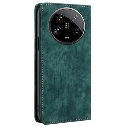 For Xiaomi 14 Ultra Case RFID Blocking PU Leather Wallet Flip Phone Cover