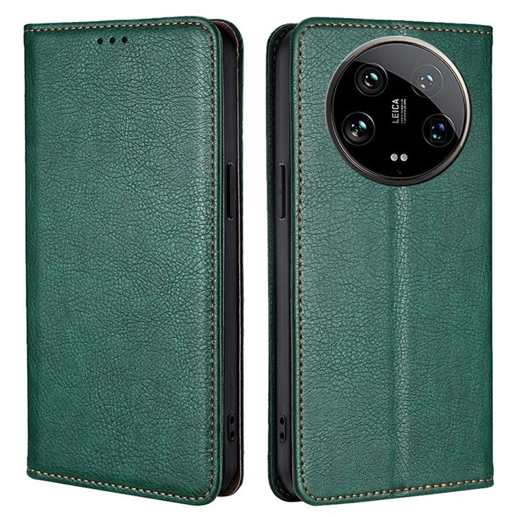For Xiaomi 14 Ultra Case PU Leather Wallet Cover Magnetic Closing Phone Shell