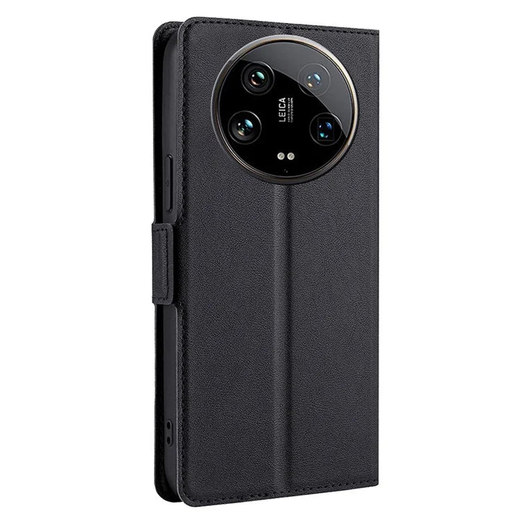 For Xiaomi 14 Ultra Case PU Leather Cover Side Magnetic Clasp Design