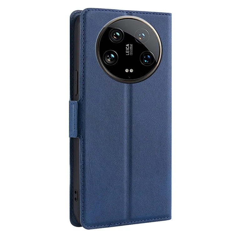 For Xiaomi 14 Ultra Case PU Leather Cover Side Magnetic Clasp Design