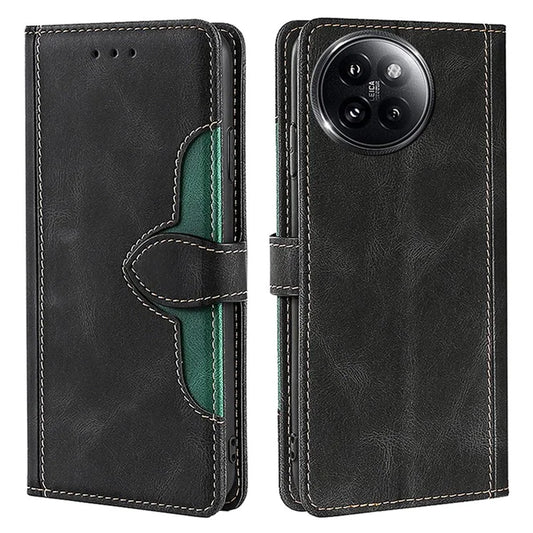 Skin-Touch Phone Shell for Xiaomi Civi 4 Pro 5G / 14 Civi 5G Straw Hat Phone Cover PU Leather Stand Wallet Case