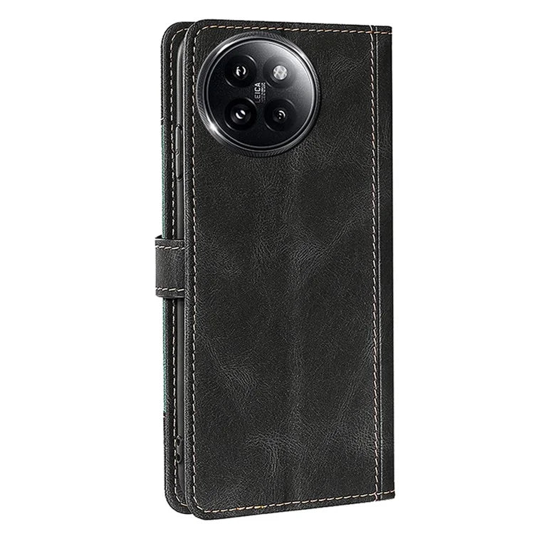 Skin-Touch Phone Shell for Xiaomi Civi 4 Pro 5G / 14 Civi 5G Straw Hat Phone Cover PU Leather Stand Wallet Case