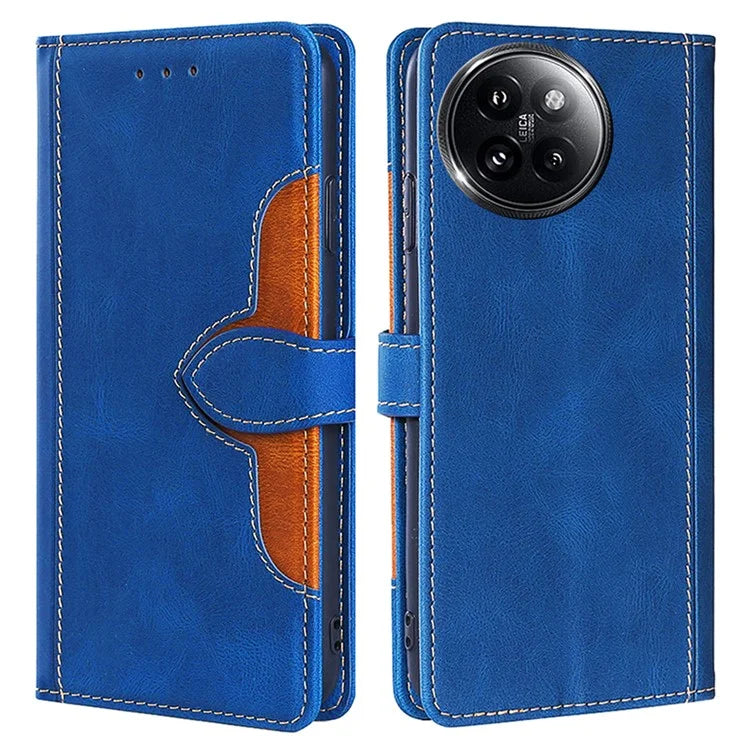 Skin-Touch Phone Shell for Xiaomi Civi 4 Pro 5G / 14 Civi 5G Straw Hat Phone Cover PU Leather Stand Wallet Case