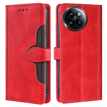 Skin-Touch Phone Shell for Xiaomi Civi 4 Pro 5G / 14 Civi 5G Straw Hat Phone Cover PU Leather Stand Wallet Case