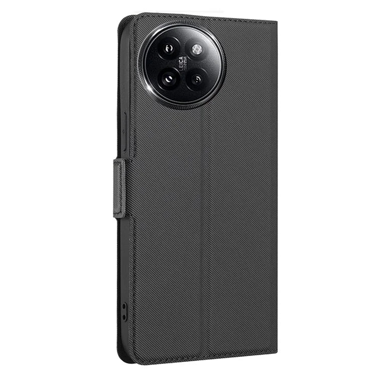For Xiaomi Civi 4 Pro 5G / 14 Civi 5G Case Leather Twill Texture Card Slots Anti-Scratch Phone Cover
