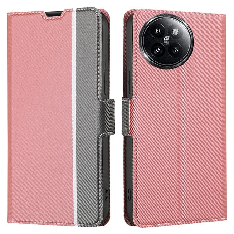 For Xiaomi Civi 4 Pro 5G / 14 Civi 5G Case Leather Twill Texture Card Slots Anti-Scratch Phone Cover
