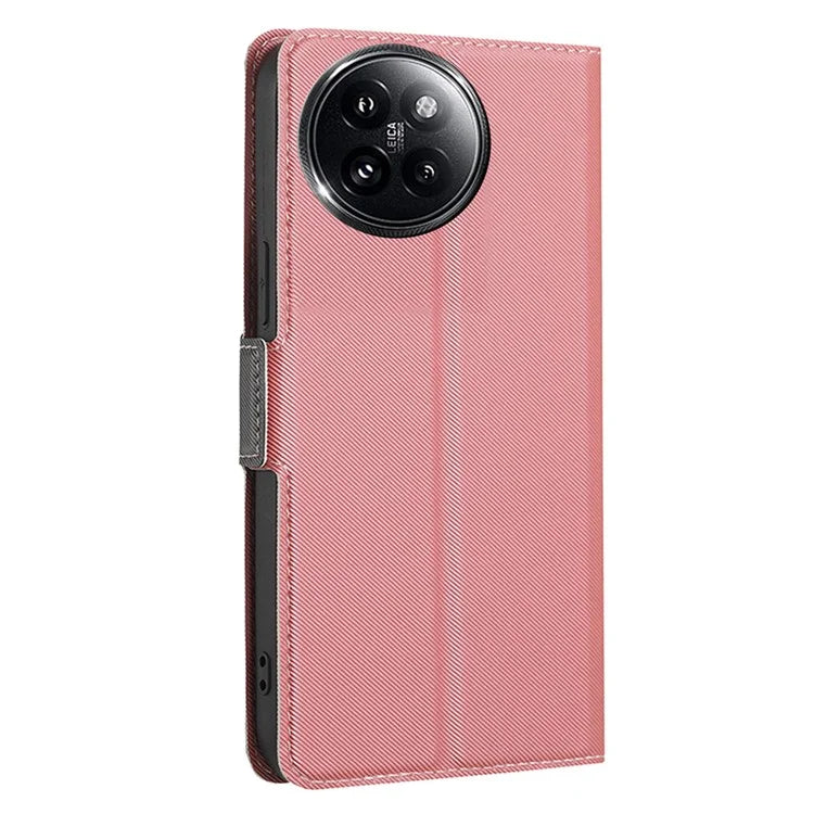 For Xiaomi Civi 4 Pro 5G / 14 Civi 5G Case Leather Twill Texture Card Slots Anti-Scratch Phone Cover