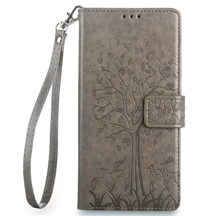 For Xiaomi Civi 4 Pro 5G / 14 Civi 5G Leather Case Deer Tree Pattern Wallet Flip Stand Cell Phone Cover