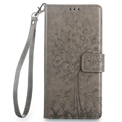 For Xiaomi Civi 4 Pro 5G / 14 Civi 5G Leather Case Deer Tree Pattern Wallet Flip Stand Cell Phone Cover