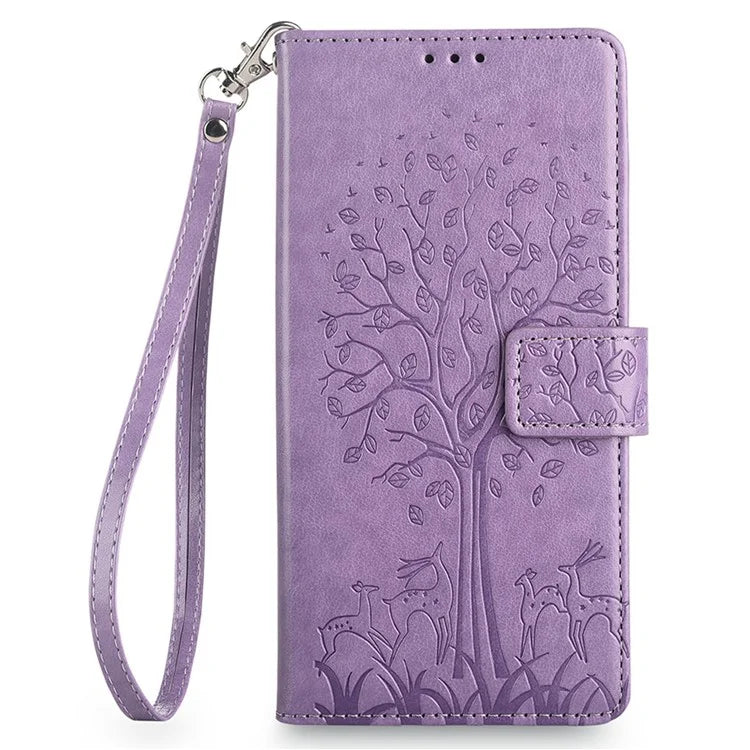 For Xiaomi Civi 4 Pro 5G / 14 Civi 5G Leather Case Deer Tree Pattern Wallet Flip Stand Cell Phone Cover