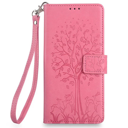 For Xiaomi Civi 4 Pro 5G / 14 Civi 5G Leather Case Deer Tree Pattern Wallet Flip Stand Cell Phone Cover