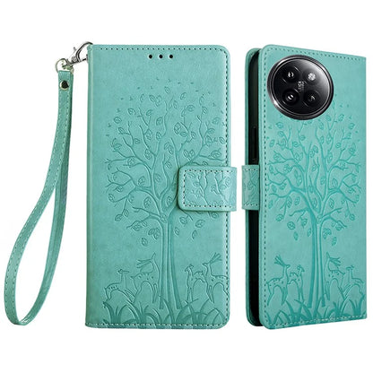 For Xiaomi Civi 4 Pro 5G / 14 Civi 5G Leather Case Deer Tree Pattern Wallet Flip Stand Cell Phone Cover