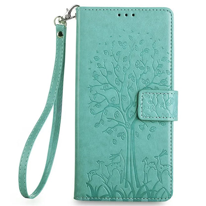 For Xiaomi Civi 4 Pro 5G / 14 Civi 5G Leather Case Deer Tree Pattern Wallet Flip Stand Cell Phone Cover