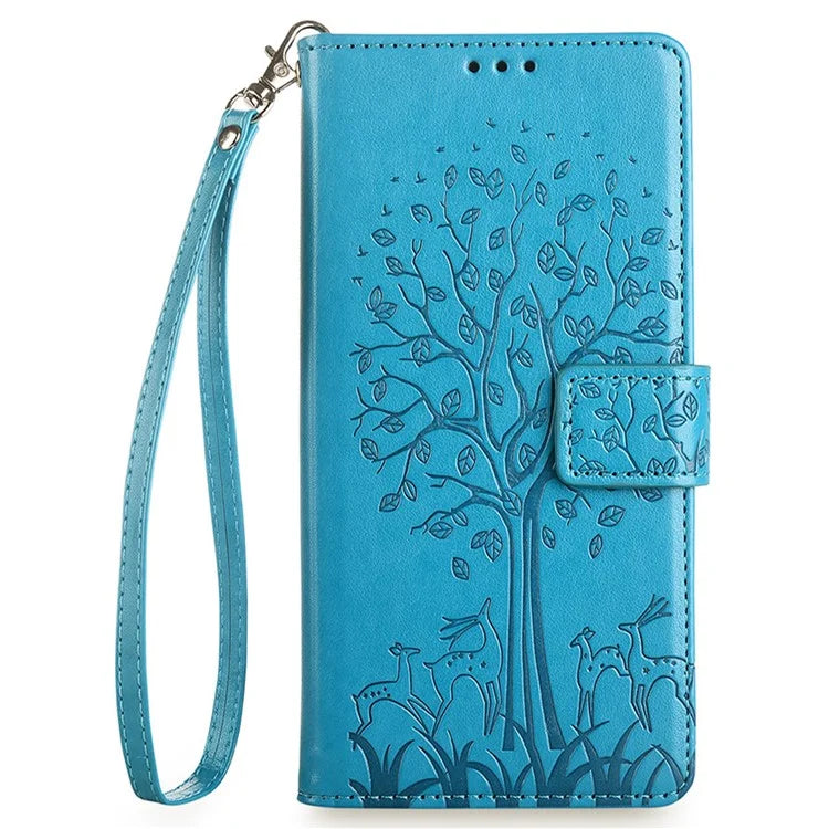 For Xiaomi Civi 4 Pro 5G / 14 Civi 5G Leather Case Deer Tree Pattern Wallet Flip Stand Cell Phone Cover