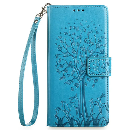 For Xiaomi Civi 4 Pro 5G / 14 Civi 5G Leather Case Deer Tree Pattern Wallet Flip Stand Cell Phone Cover