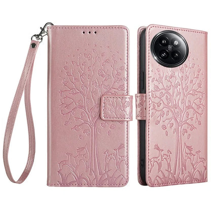 For Xiaomi Civi 4 Pro 5G / 14 Civi 5G Leather Case Deer Tree Pattern Wallet Flip Stand Cell Phone Cover