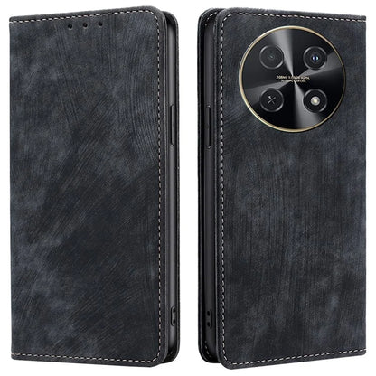 For Huawei nova 12i 4G Leather Phone Case RFID Blocking Card Slots Stand Cover