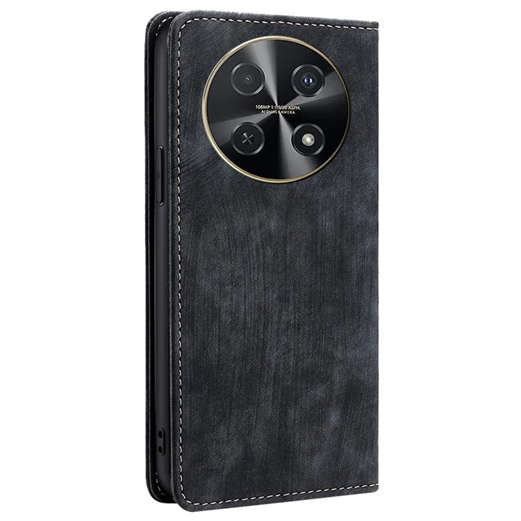 For Huawei nova 12i 4G Leather Phone Case RFID Blocking Card Slots Stand Cover
