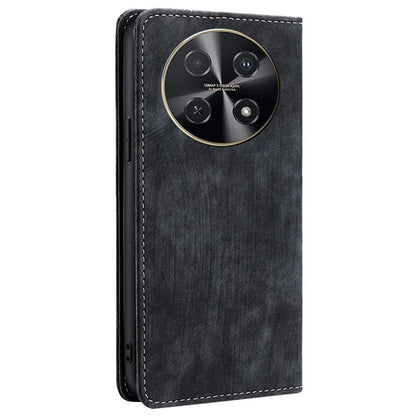 For Huawei nova 12i 4G Leather Phone Case RFID Blocking Card Slots Stand Cover
