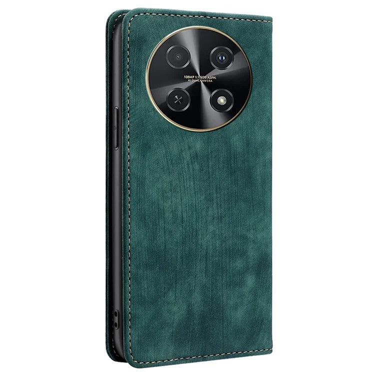 For Huawei nova 12i 4G Leather Phone Case RFID Blocking Card Slots Stand Cover