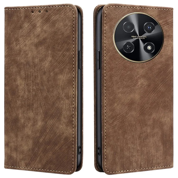 For Huawei nova 12i 4G Leather Phone Case RFID Blocking Card Slots Stand Cover