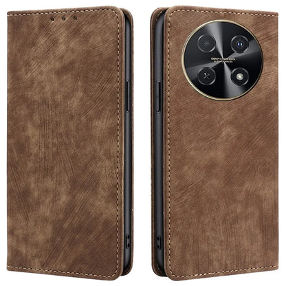 For Huawei nova 12i 4G Leather Phone Case RFID Blocking Card Slots Stand Cover