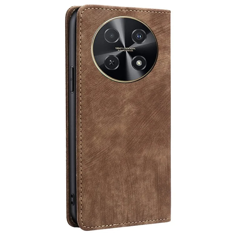 For Huawei nova 12i 4G Leather Phone Case RFID Blocking Card Slots Stand Cover