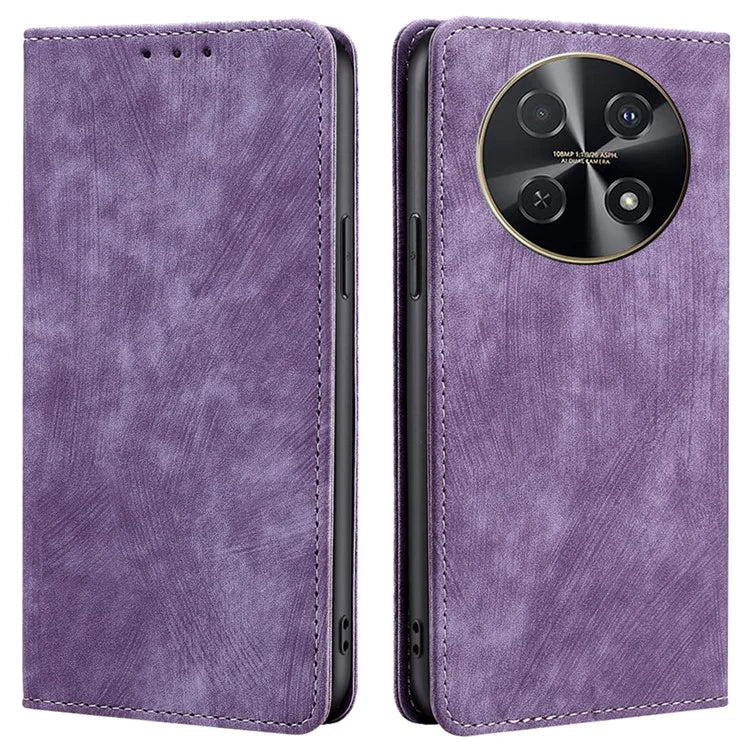For Huawei nova 12i 4G Leather Phone Case RFID Blocking Card Slots Stand Cover