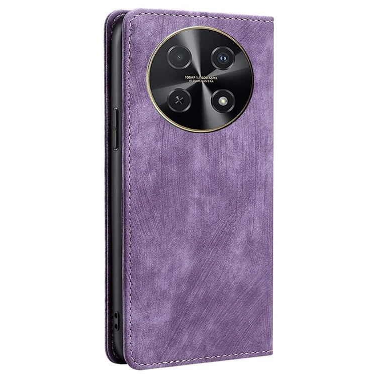 For Huawei nova 12i 4G Leather Phone Case RFID Blocking Card Slots Stand Cover