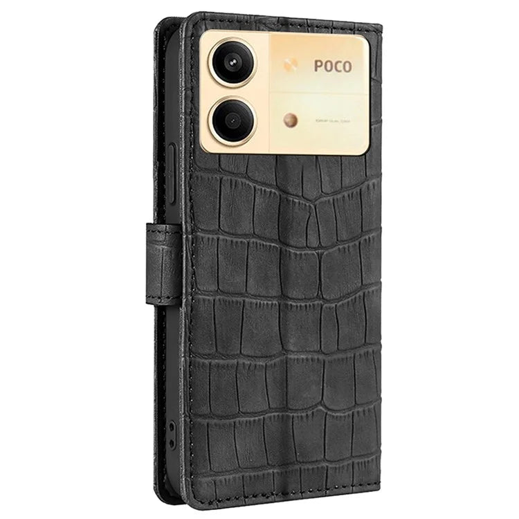 For Xiaomi Redmi Note 13R Pro 5G Wallet Case Crocodile Texture Leather Phone Cover