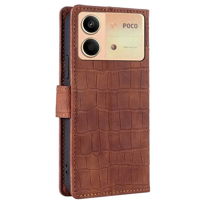 For Xiaomi Redmi Note 13R Pro 5G Wallet Case Crocodile Texture Leather Phone Cover