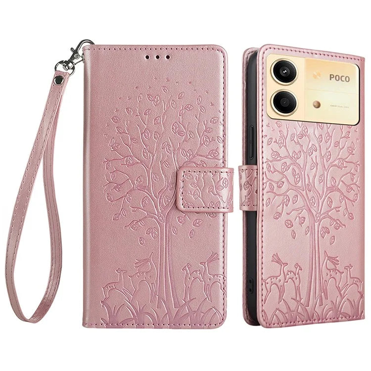 For Xiaomi Redmi Note 13R Pro 5G Case Imprinted PU Leather Wallet Stand Phone Cover