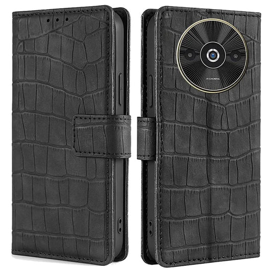 For Xiaomi Redmi A3 / Poco C61 4G Case Crocodile Texture Skin-touch Leather Wallet Phone Cover