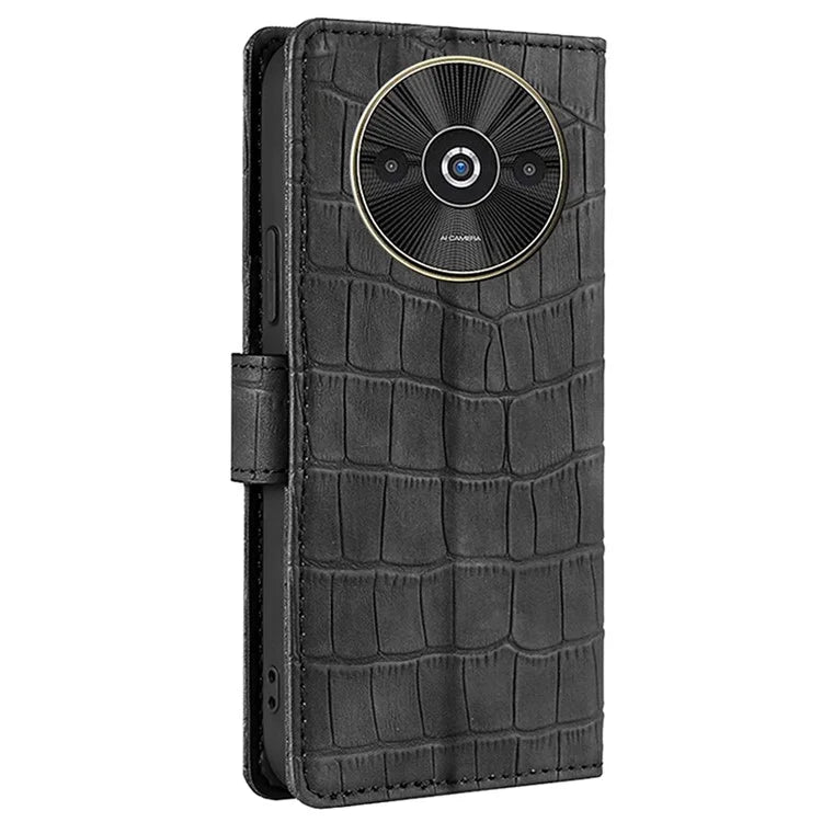 For Xiaomi Redmi A3 / Poco C61 4G Case Crocodile Texture Skin-touch Leather Wallet Phone Cover