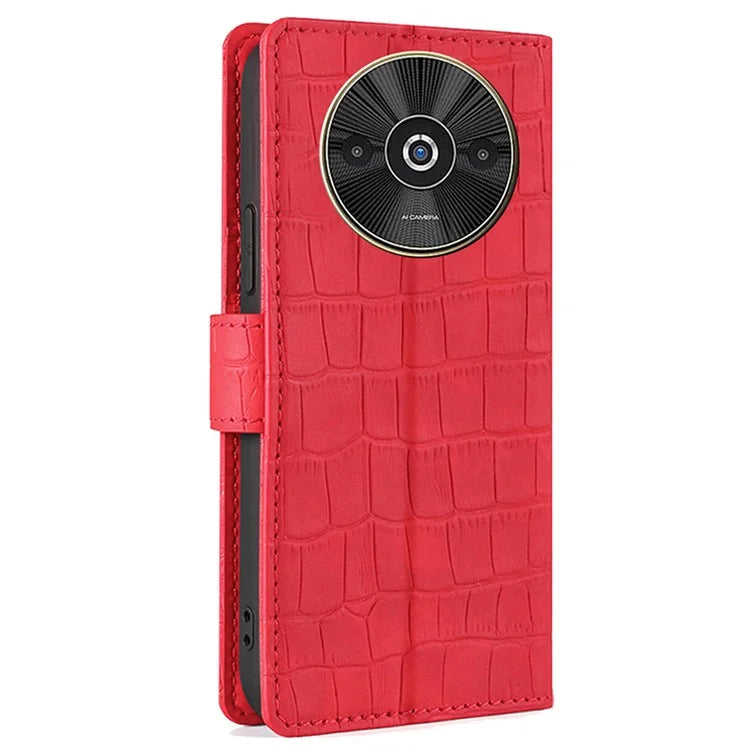 For Xiaomi Redmi A3 / Poco C61 4G Case Crocodile Texture Skin-touch Leather Wallet Phone Cover